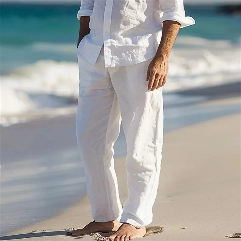 Casual strandbroek van linnen