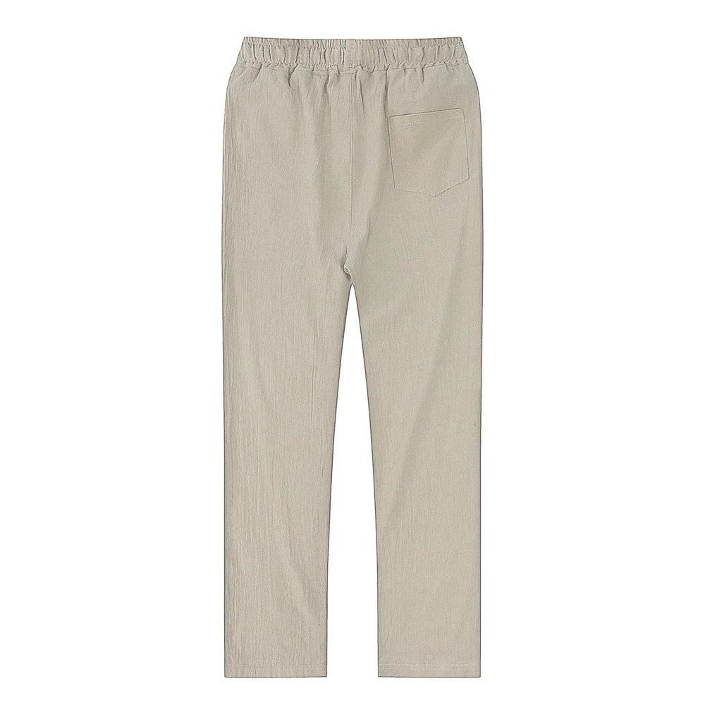 Ademende linnen broek