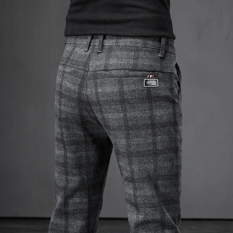 Casual broek met ruitjespatroon