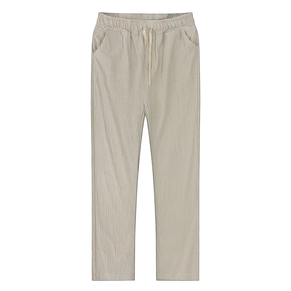 Ademende linnen broek