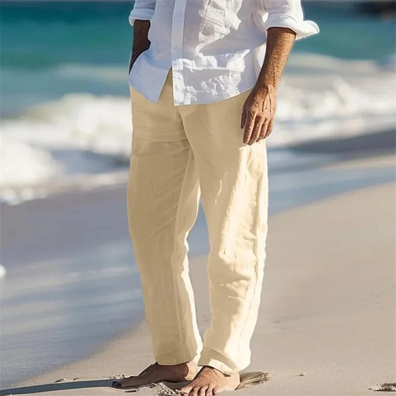 Casual strandbroek van linnen