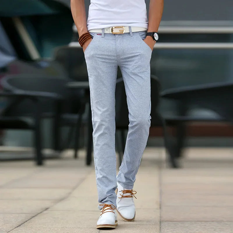 Linnen broek met slanke pasvorm