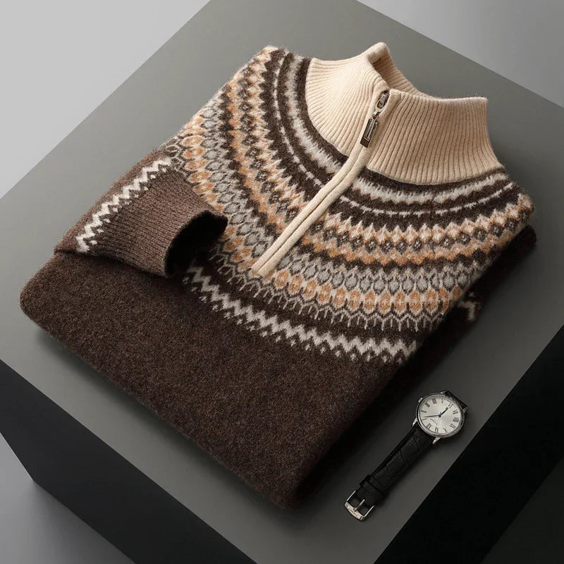 Elegante kasjmiertrui met ritssluiting