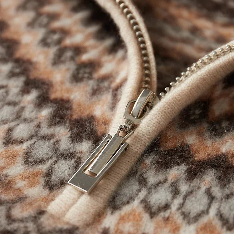 Elegante kasjmiertrui met ritssluiting