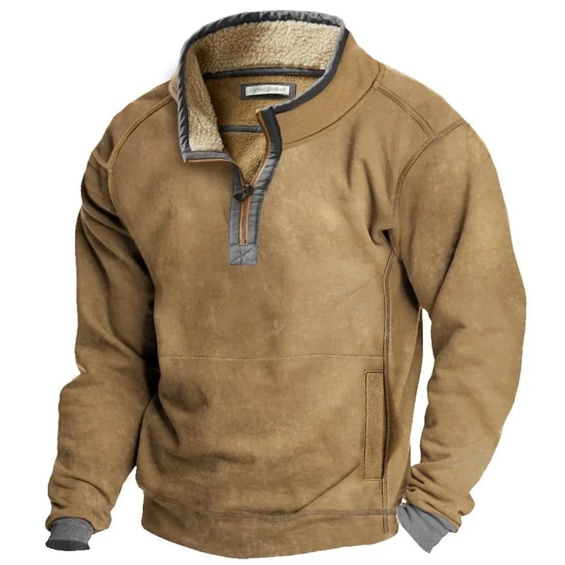 Fleece-trui met ritssluiting