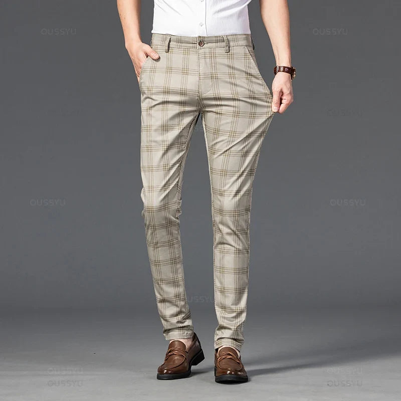 Elegante geruite broek