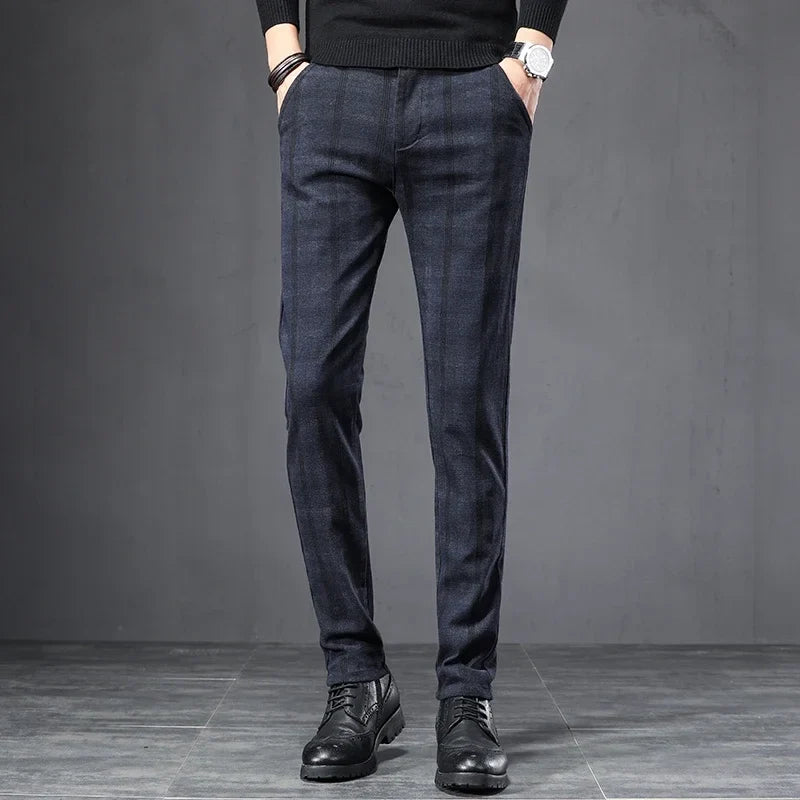 Casual broek met ruitjespatroon