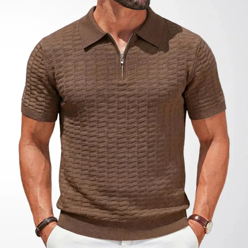 Elegant poloshirt met ritssluiting