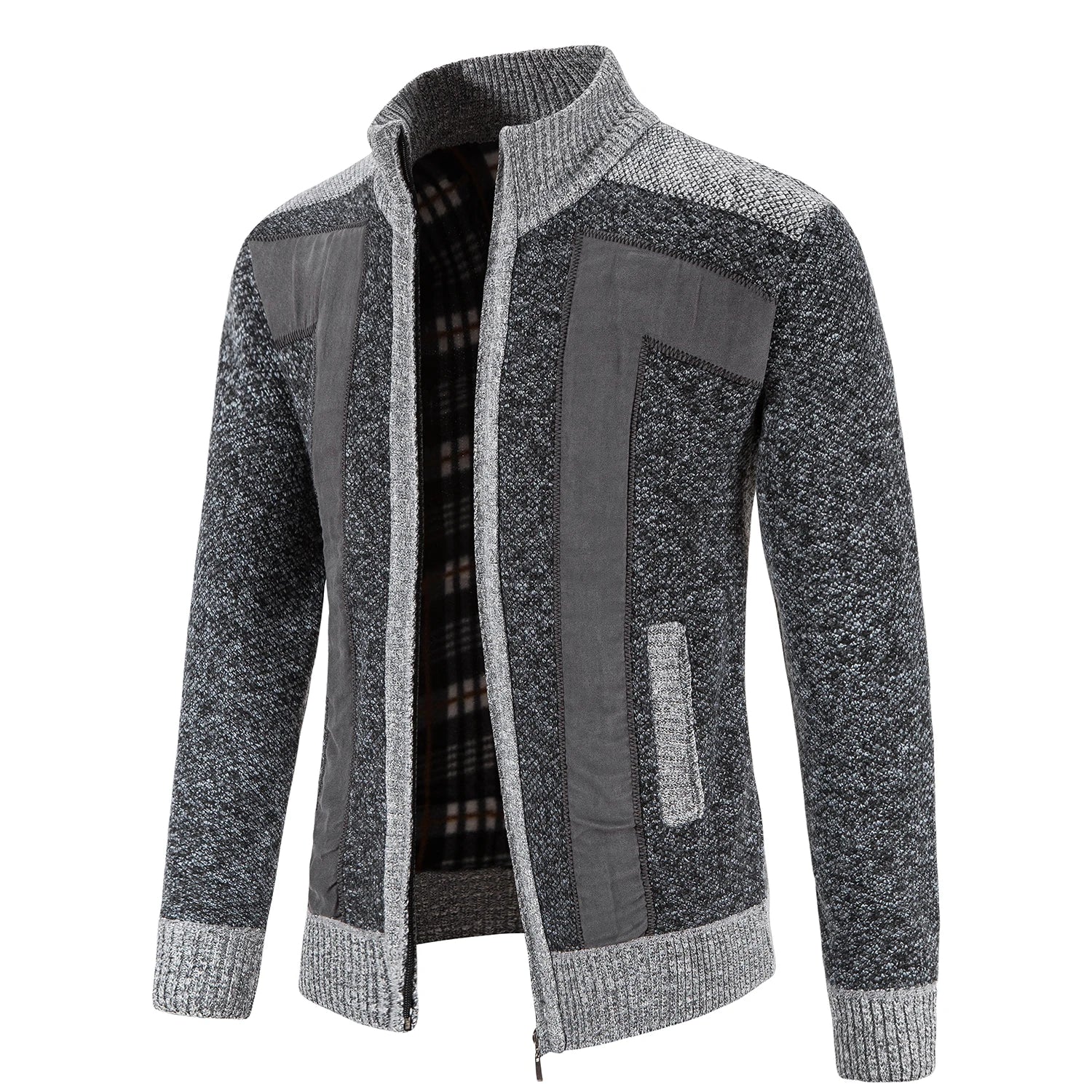 Elegant vest van gebreide stof met ritssluiting