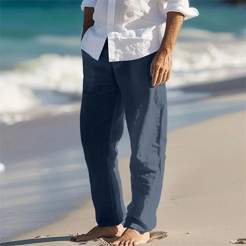 Casual strandbroek van linnen