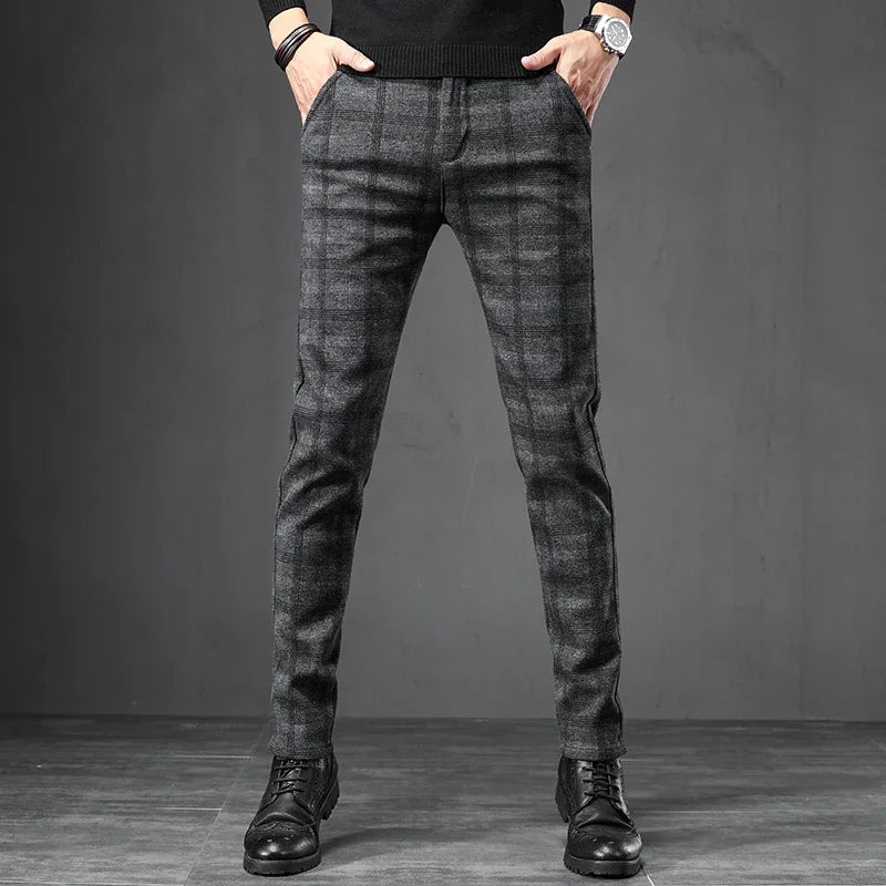 Casual broek met ruitjespatroon