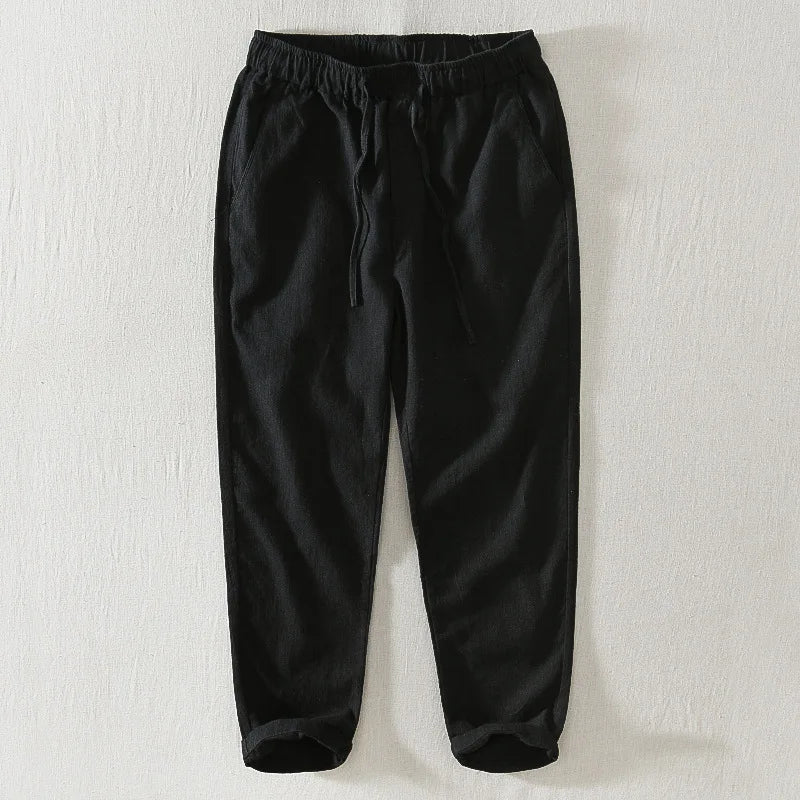 Casual linnen herenbroek