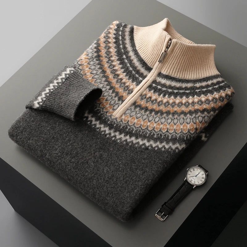 Elegante kasjmiertrui met ritssluiting