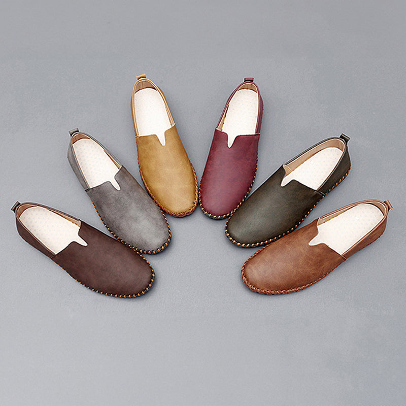Santorini-leer Loafers