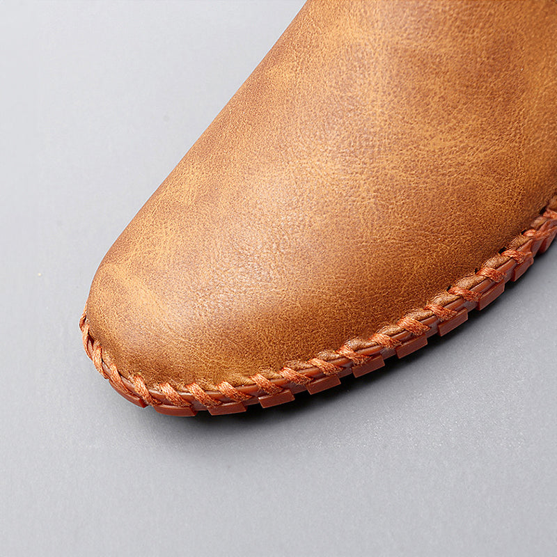 Santorini-leer Loafers