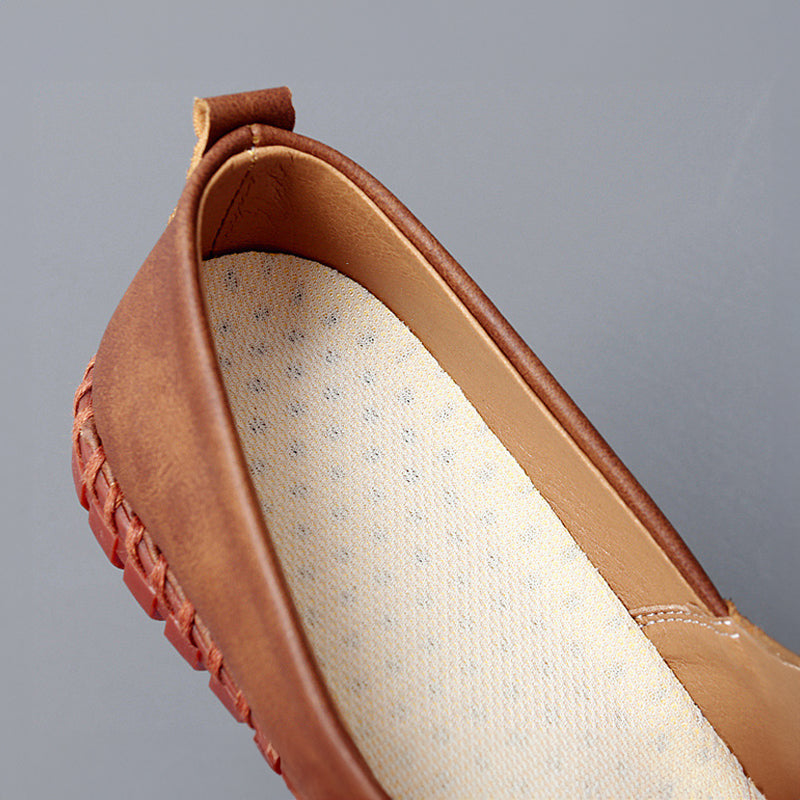 Santorini-leer Loafers