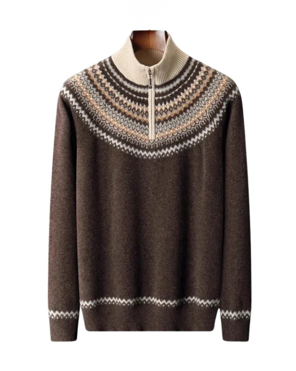 Elegante kasjmiertrui met ritssluiting
