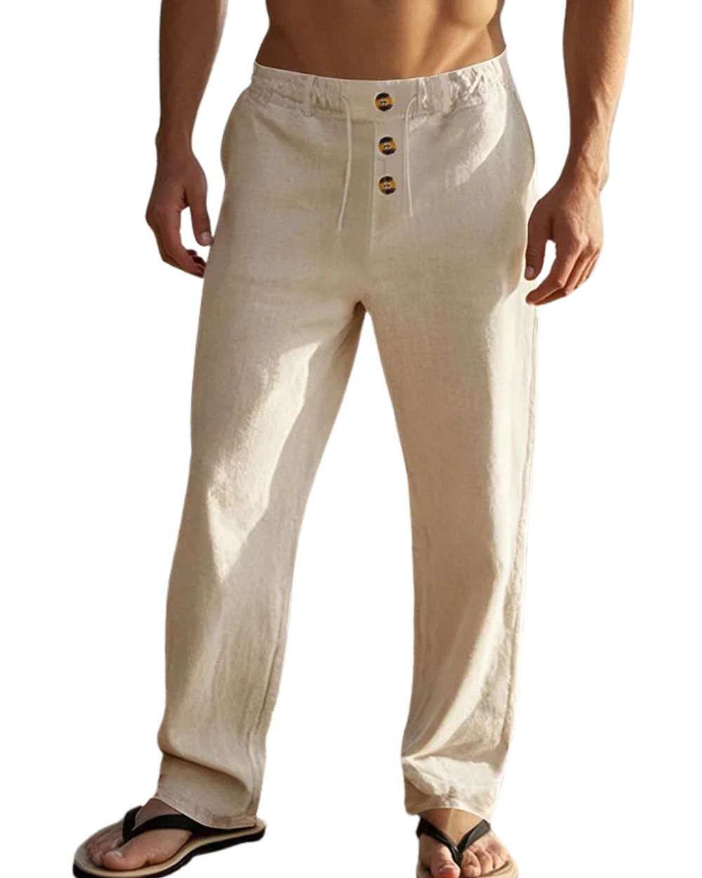 Elegante strandbroek van linnen