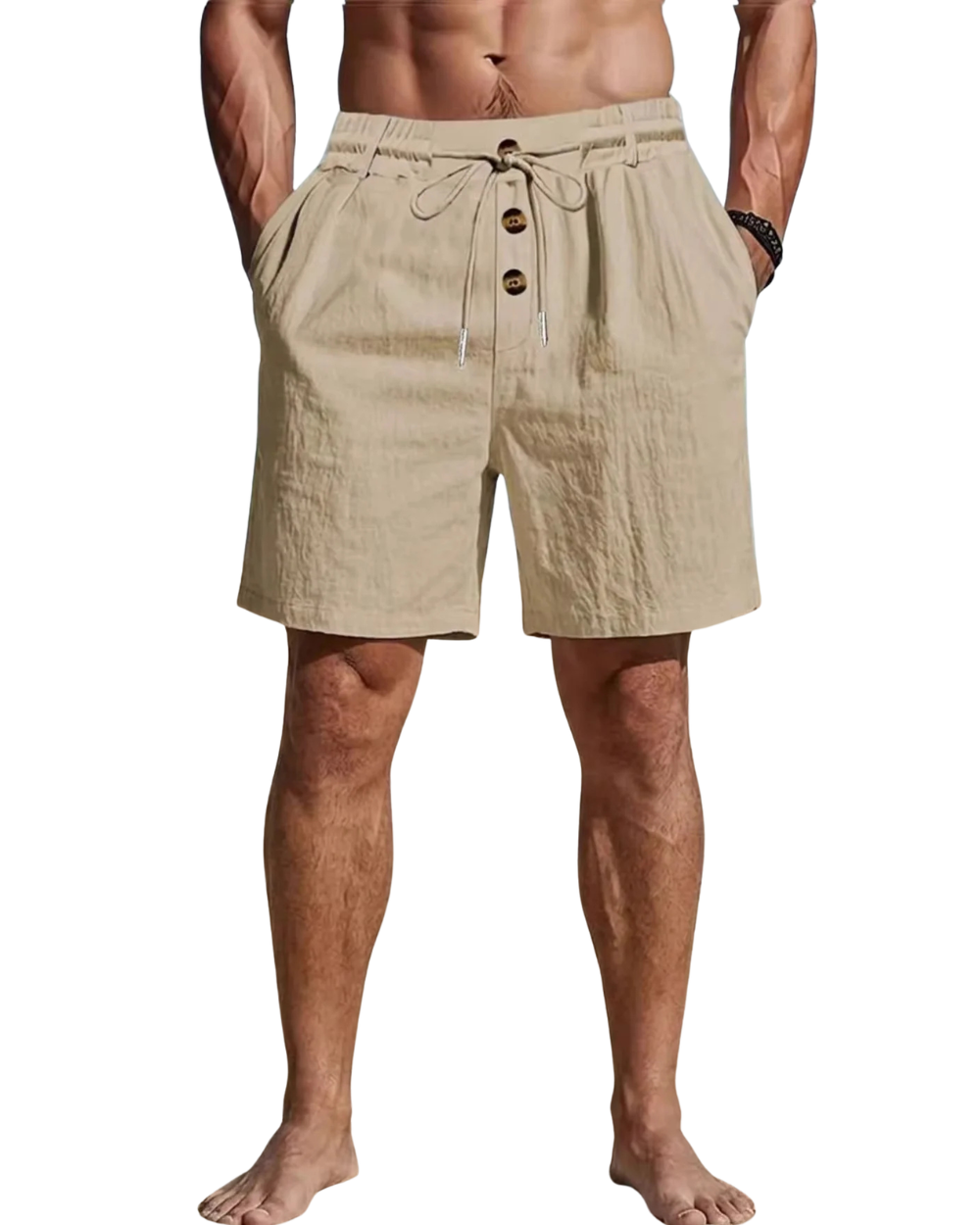 Casual katoen-linnen short