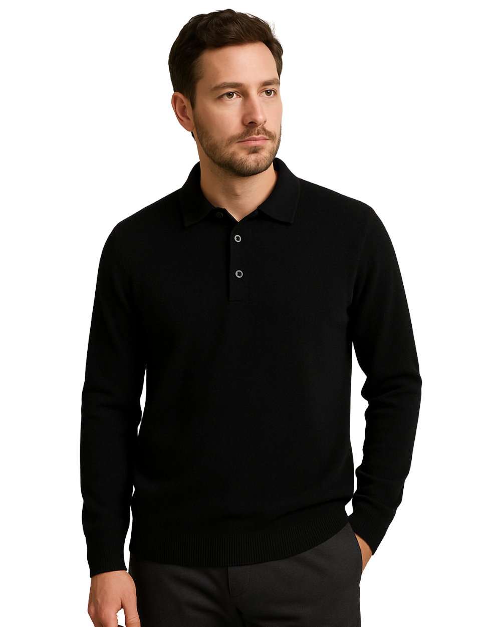 Poloshirt van 100% kasjmier