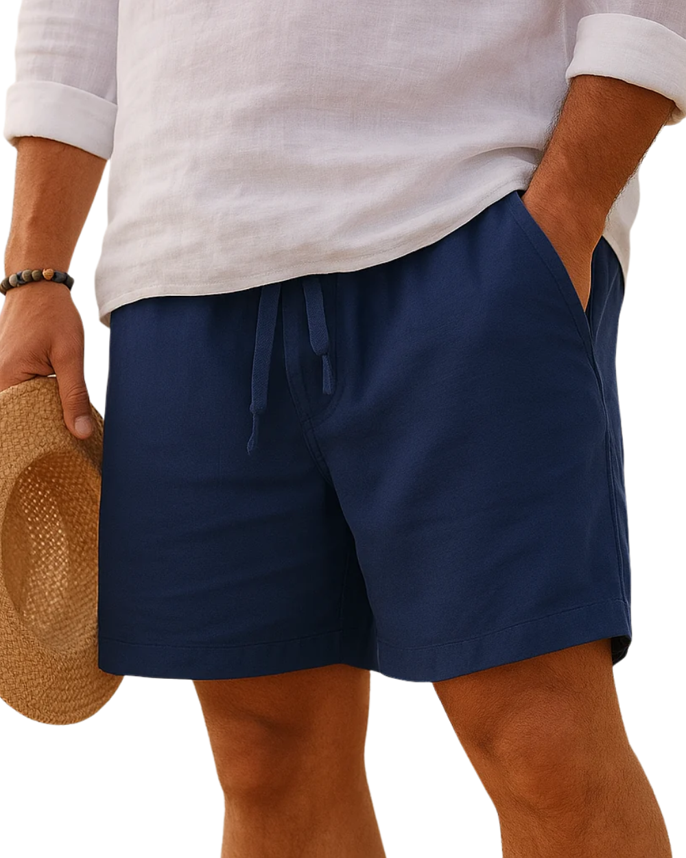 Elegante linnen korte broek