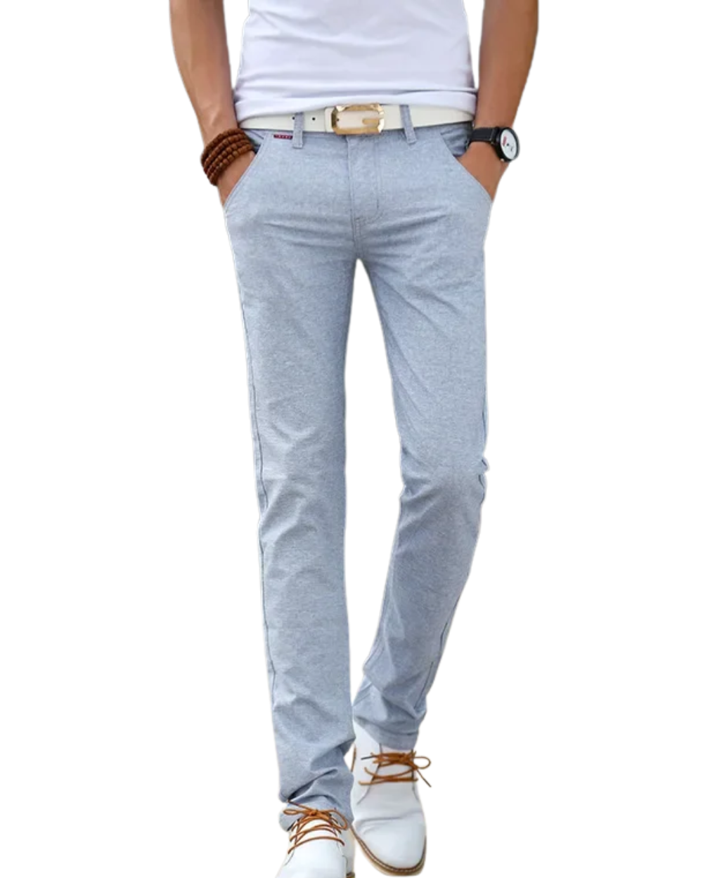 Linnen broek met slanke pasvorm