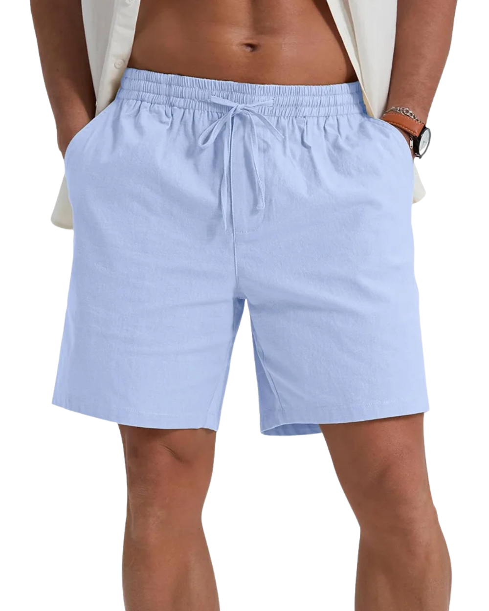 Elegante linnen korte broek