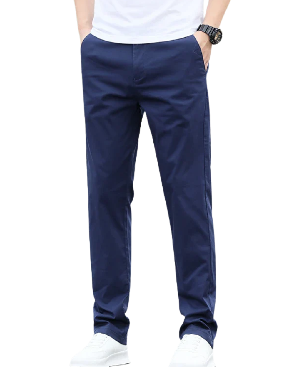 Ademende chino voor heren