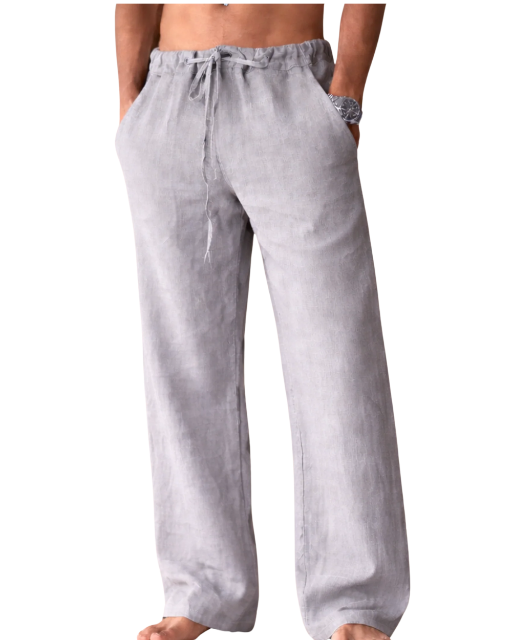 Casual linnen herenbroek