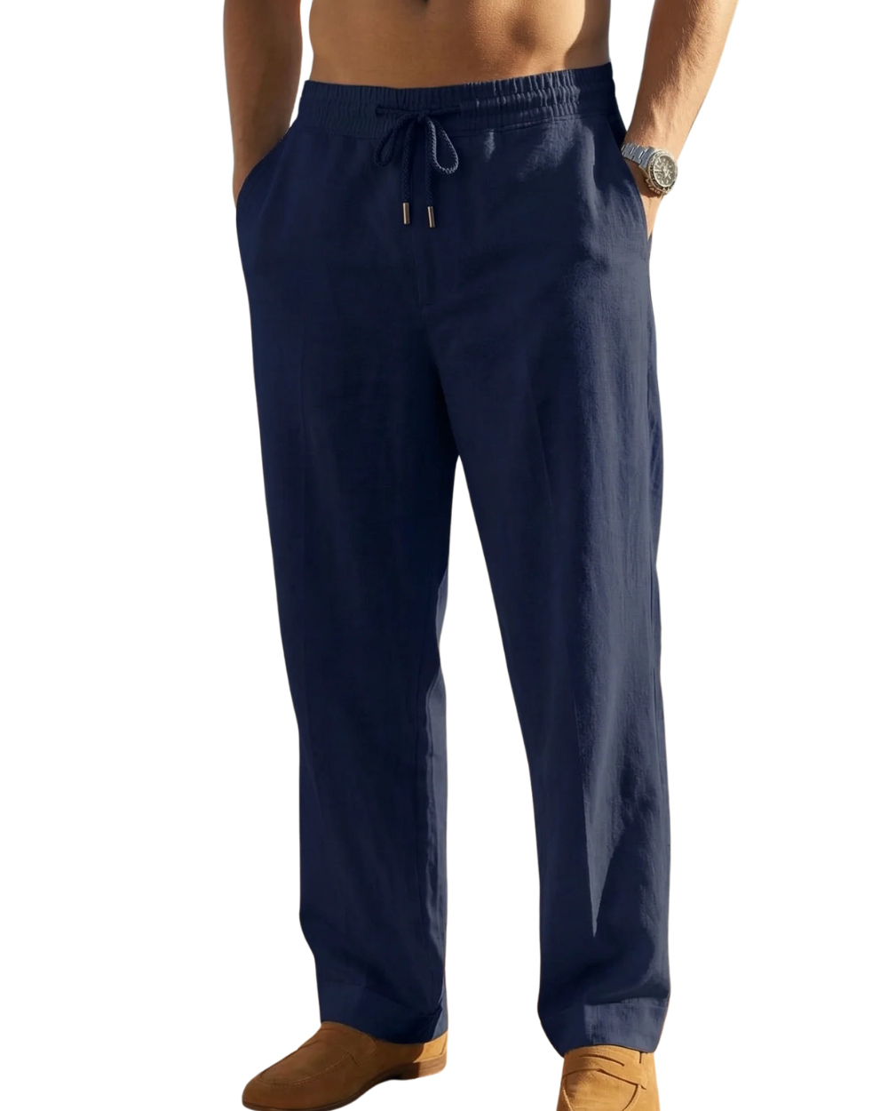 Elegante strandbroek van linnen