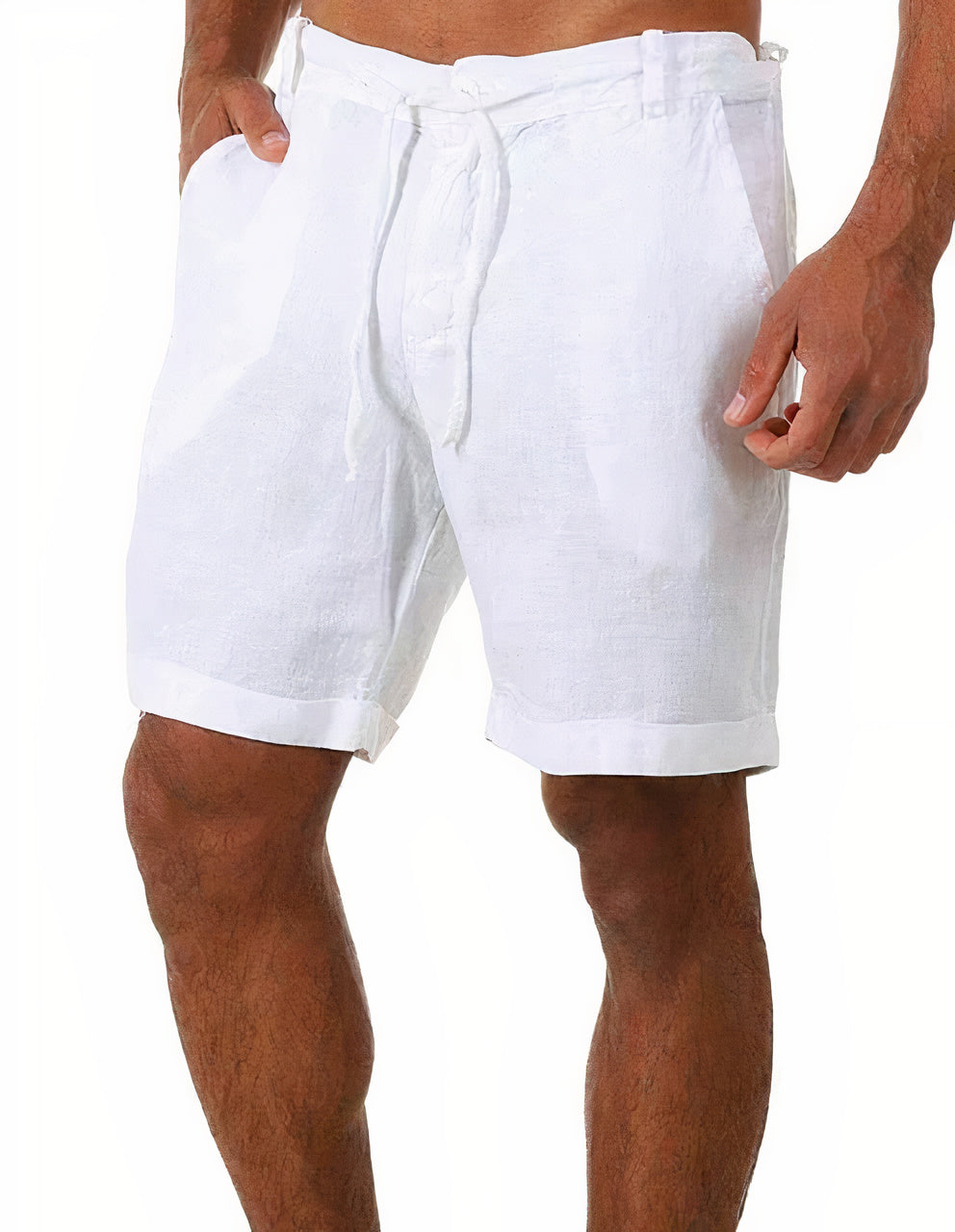Zomerse linnen korte broek