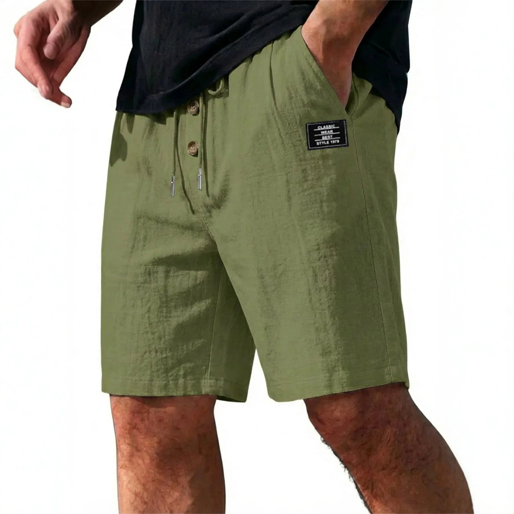 Elegante linnen korte broek
