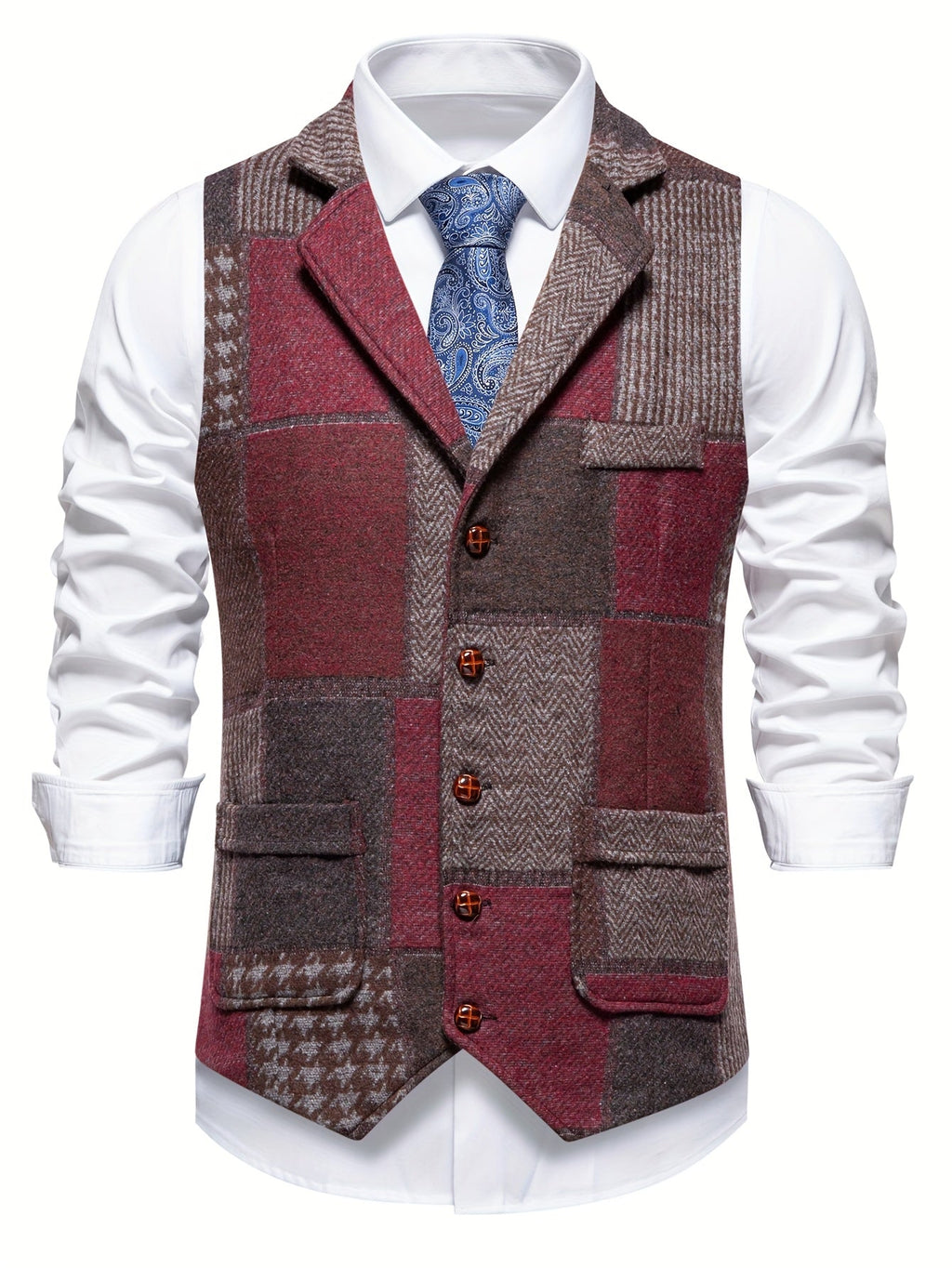 Elegant patchwork-vest