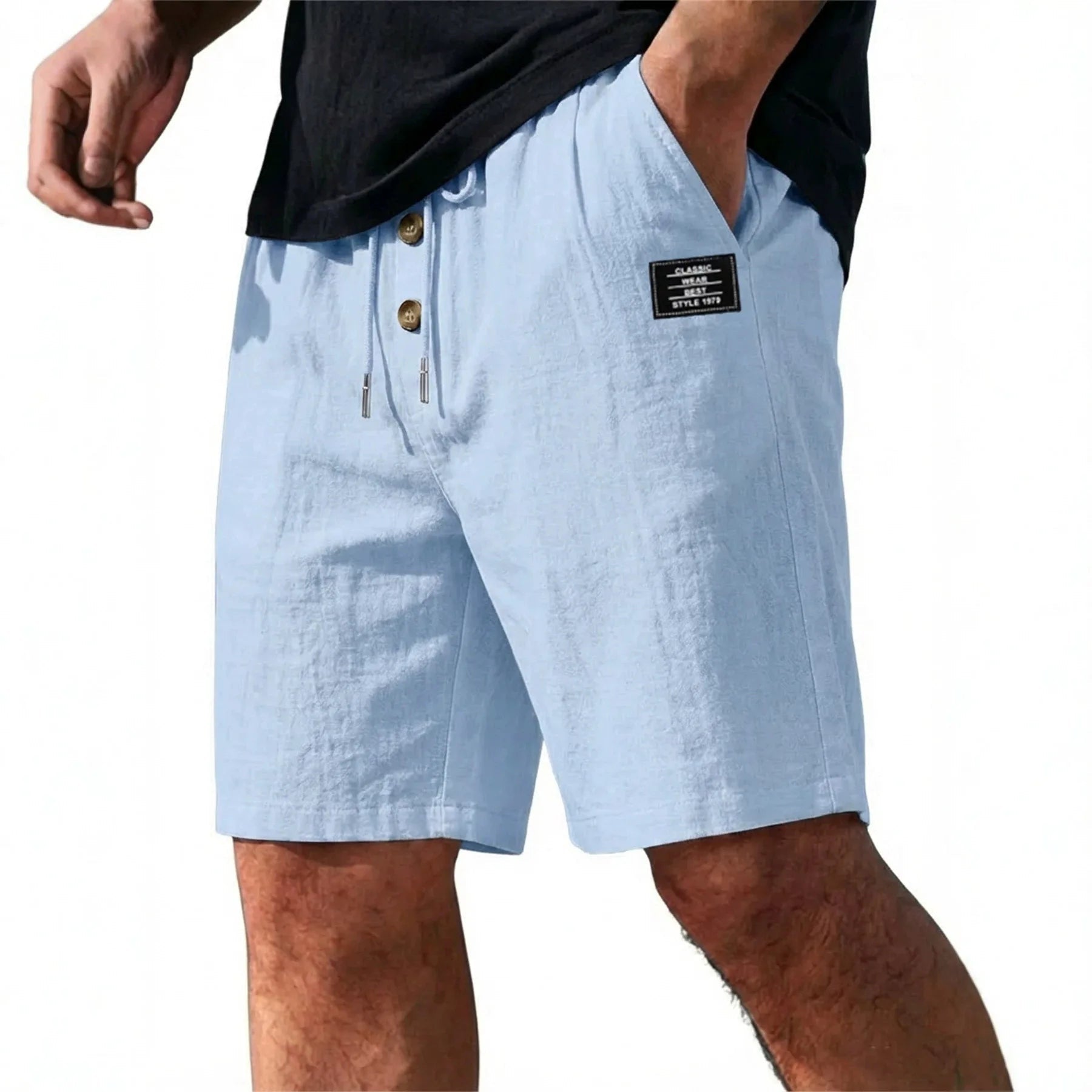 Elegante linnen korte broek