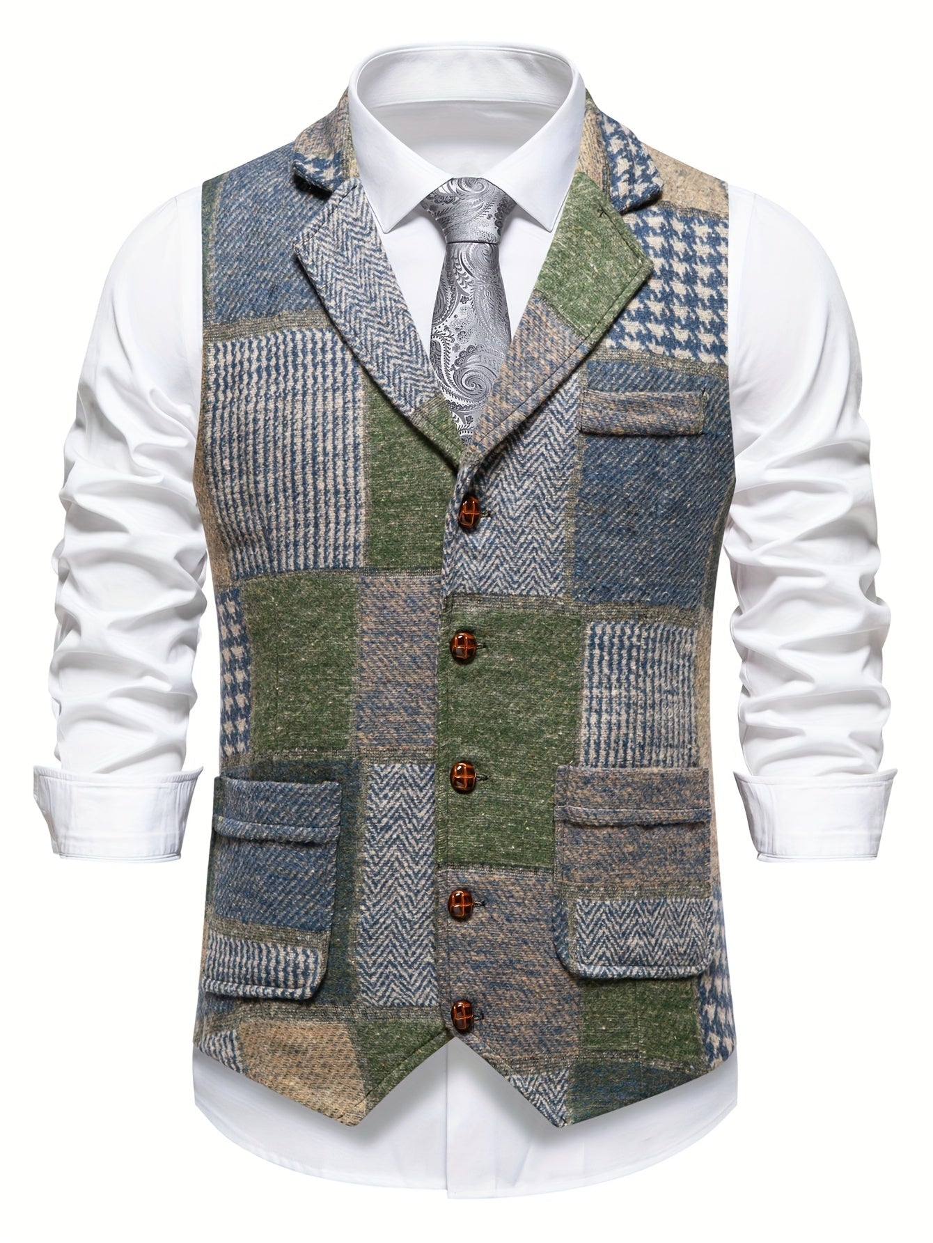 Elegant patchwork-vest