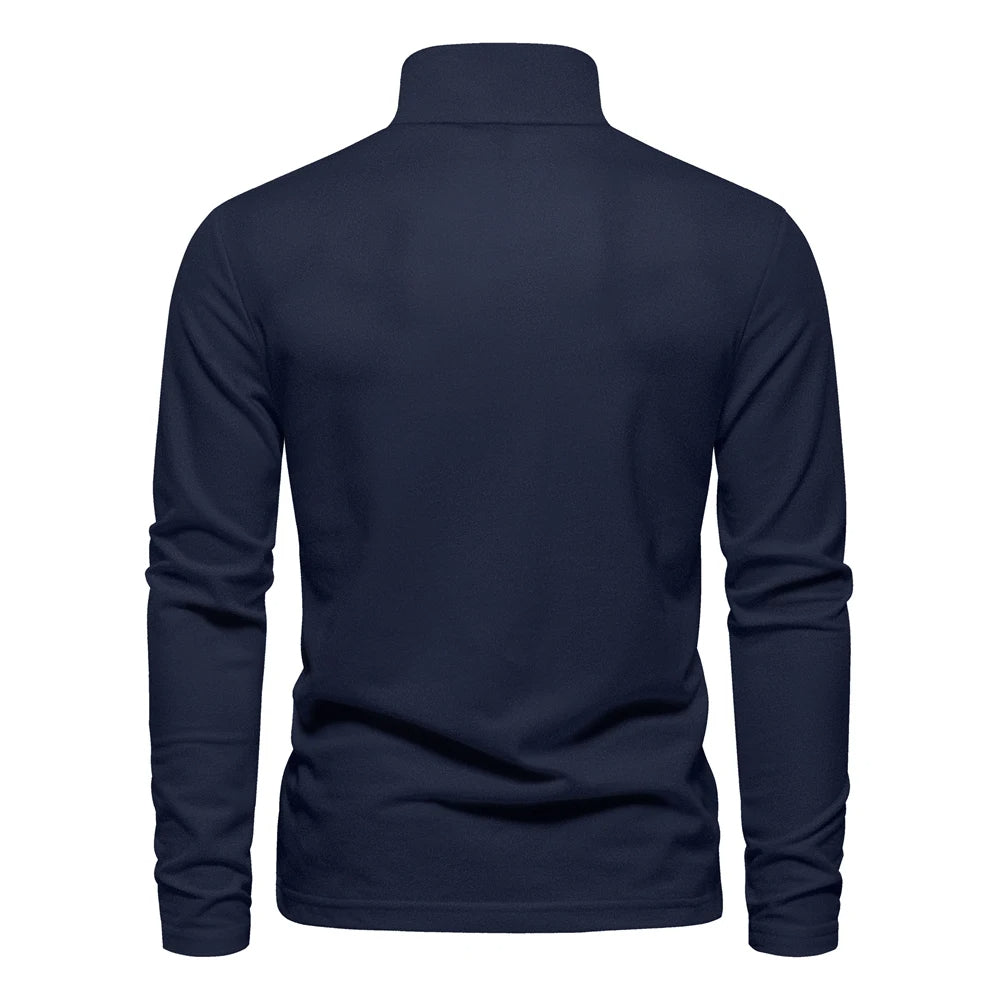 Casual poloshirt met lange mouwen