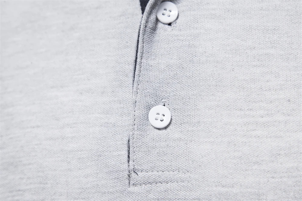 Casual poloshirt met lange mouwen