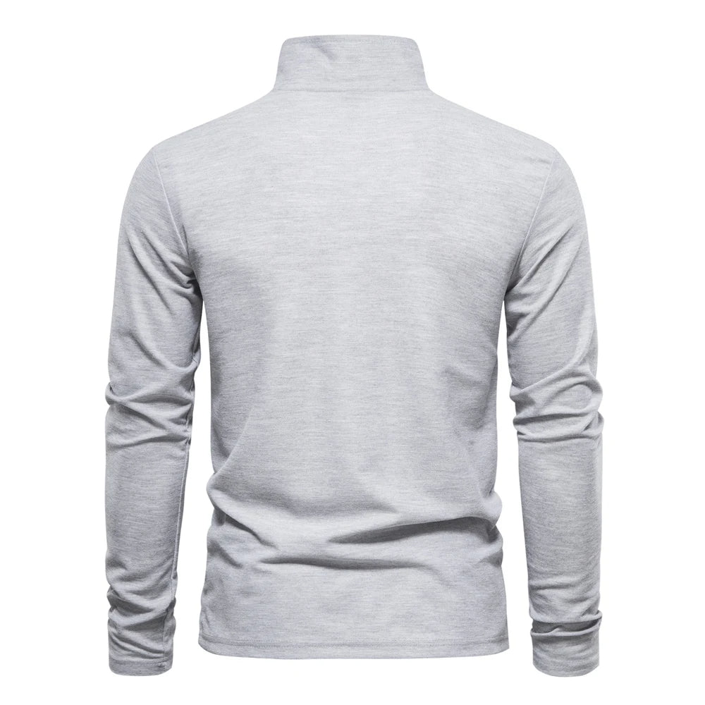 Casual poloshirt met lange mouwen