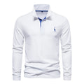 Casual poloshirt met lange mouwen