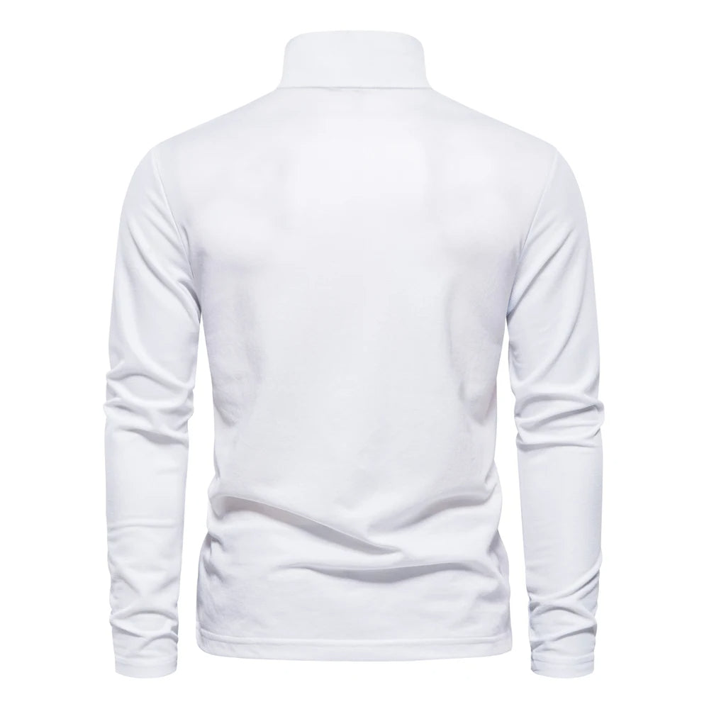 Casual poloshirt met lange mouwen