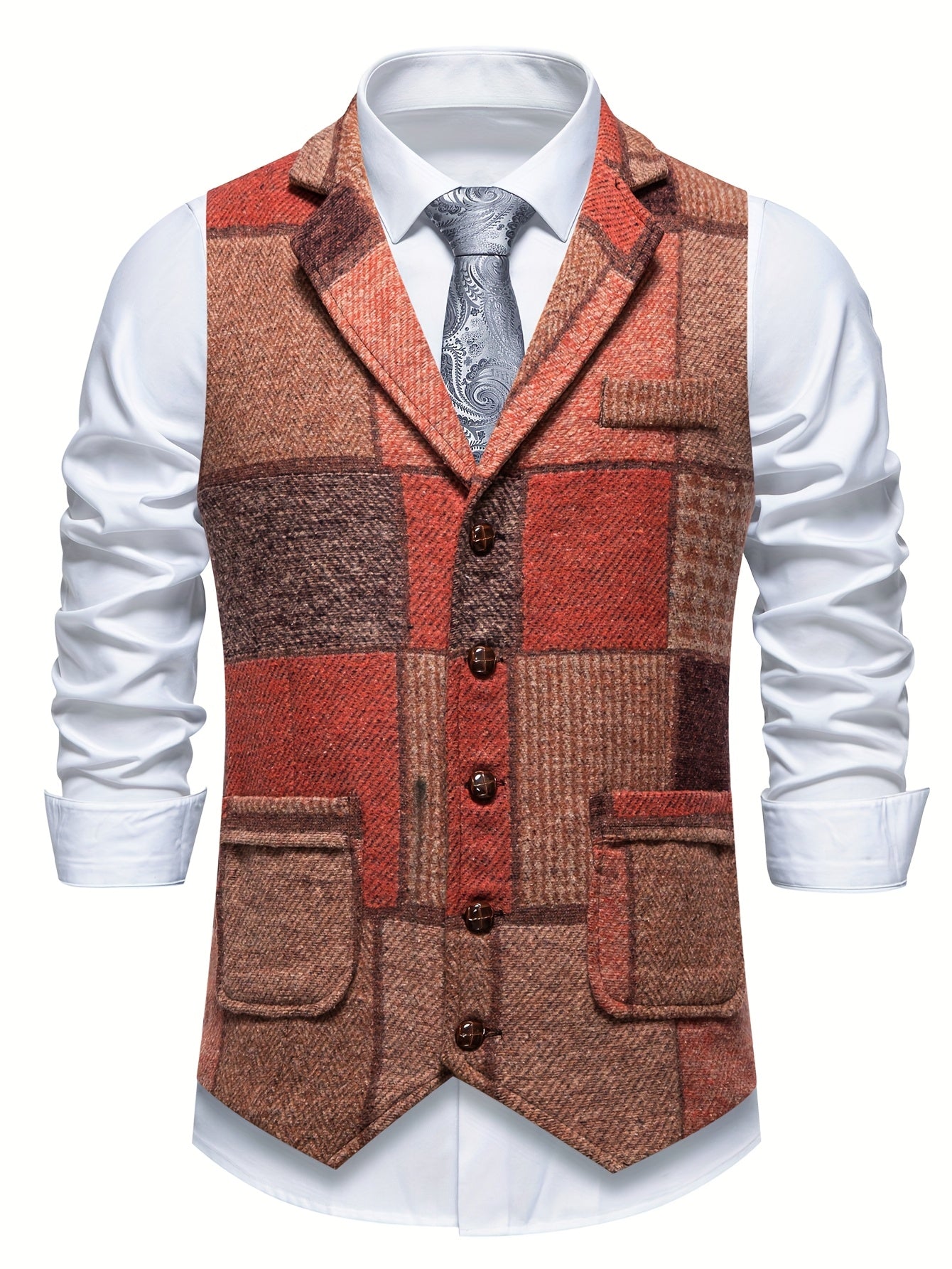 Elegant patchwork-vest