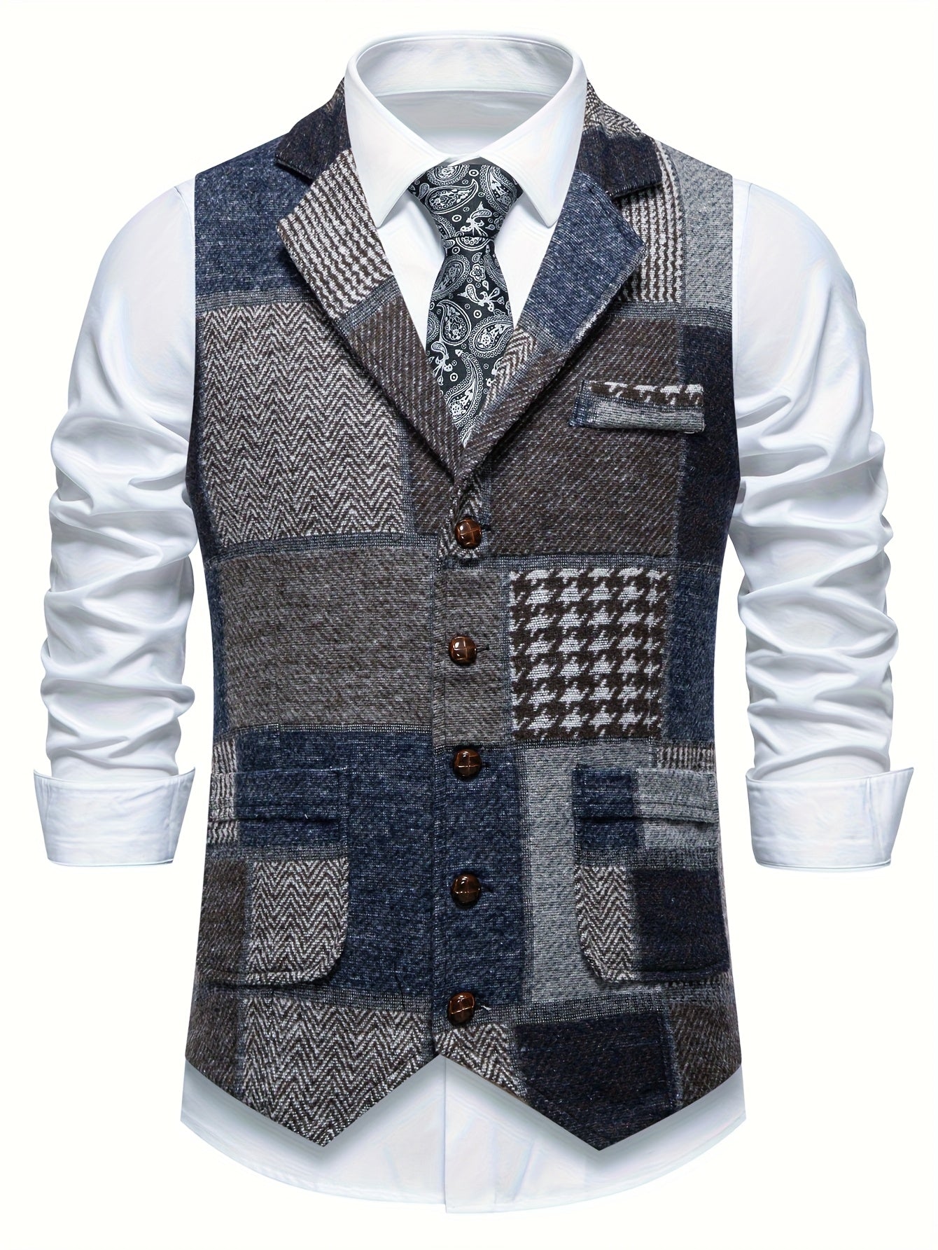 Elegant patchwork-vest