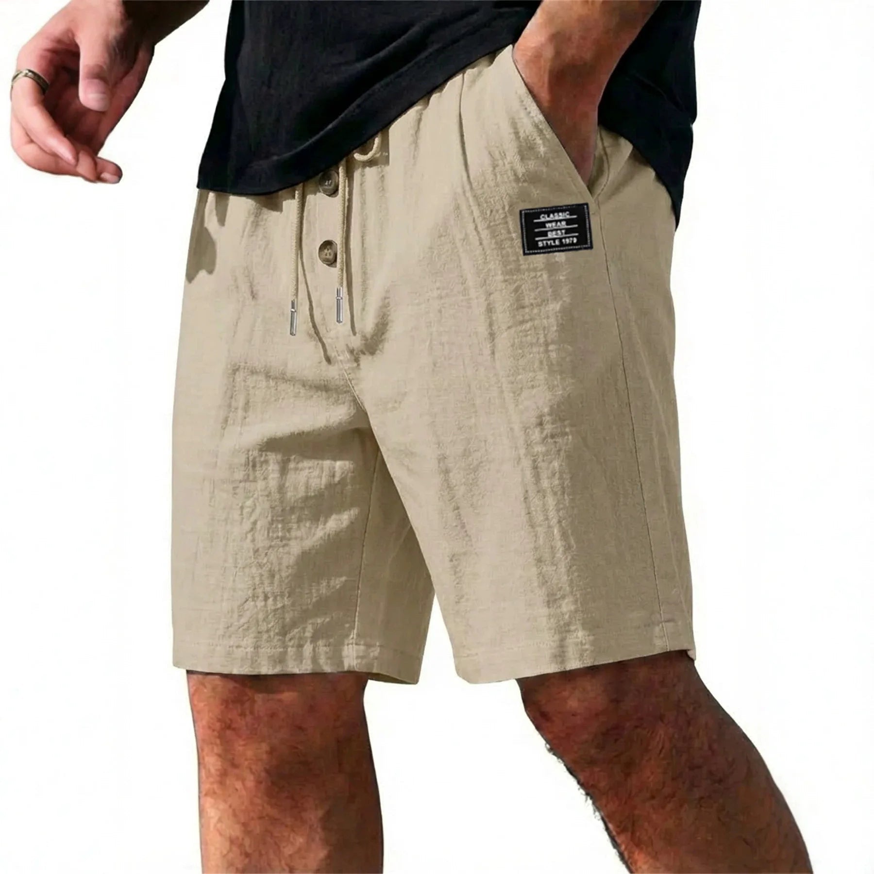Elegante linnen korte broek