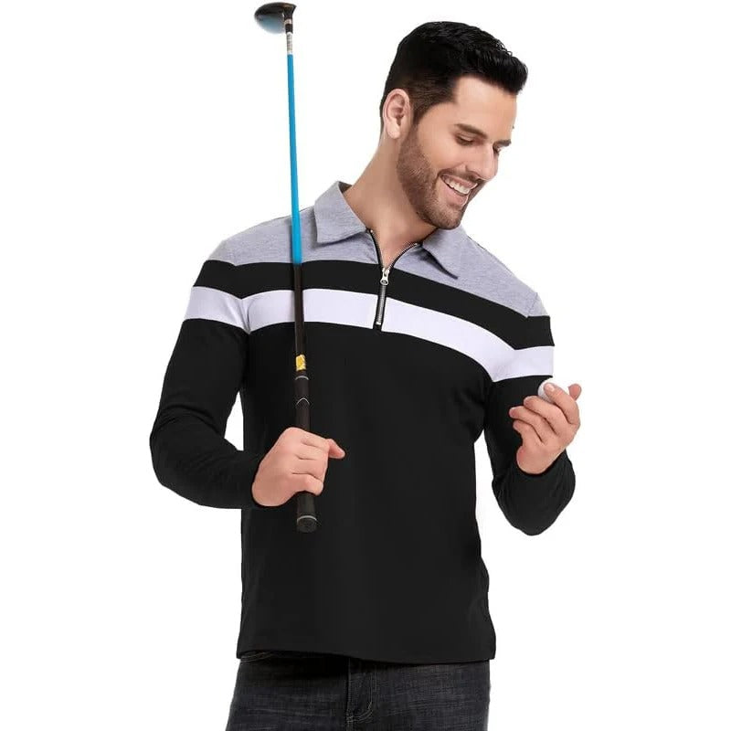 Elegante trui met gestreepte rits