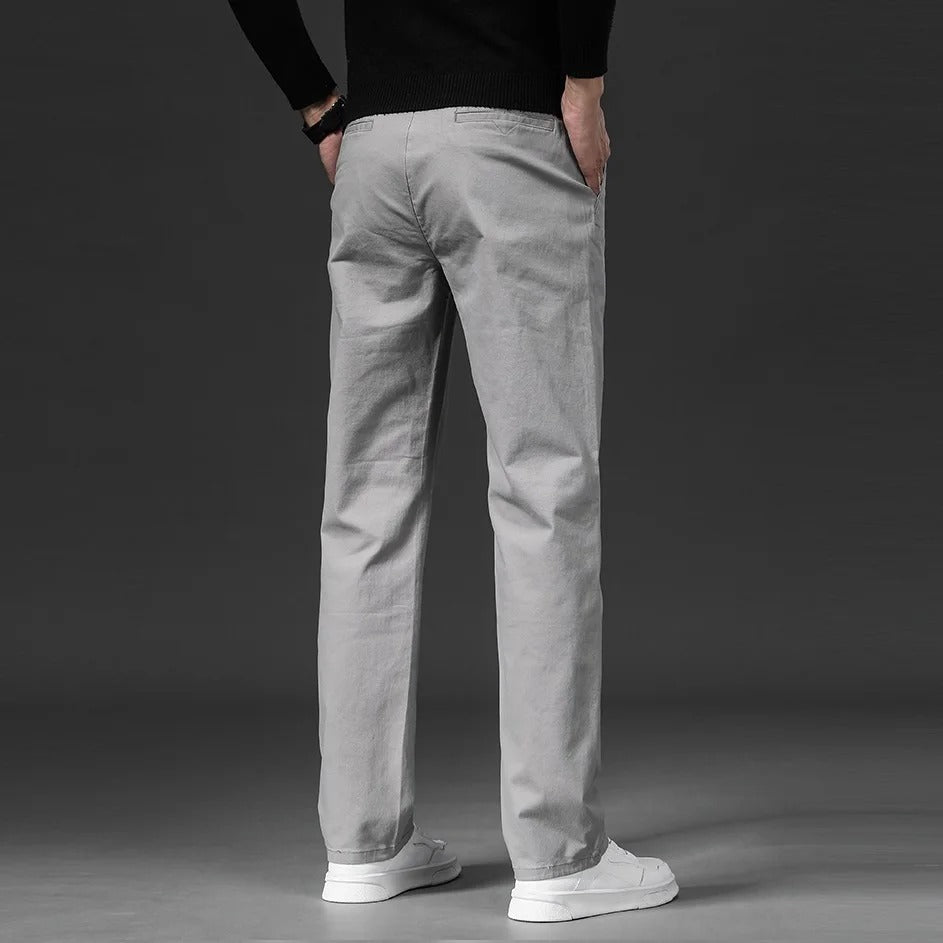 Katoenen broek met rechte pasvorm