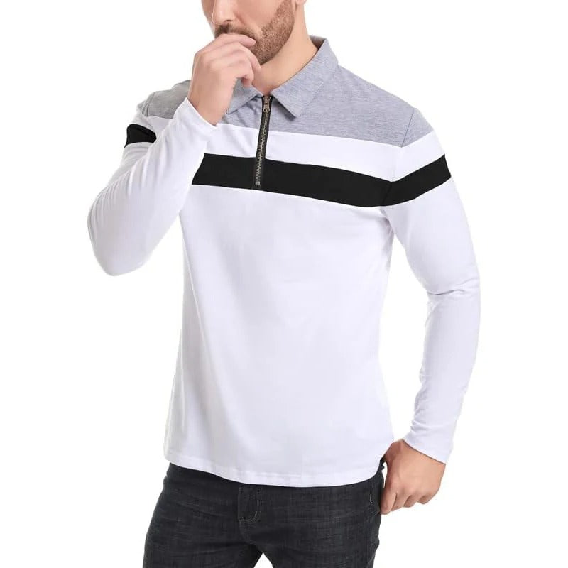 Elegante trui met gestreepte rits