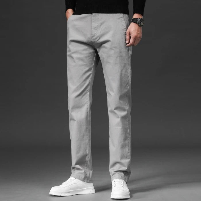 Katoenen broek met rechte pasvorm