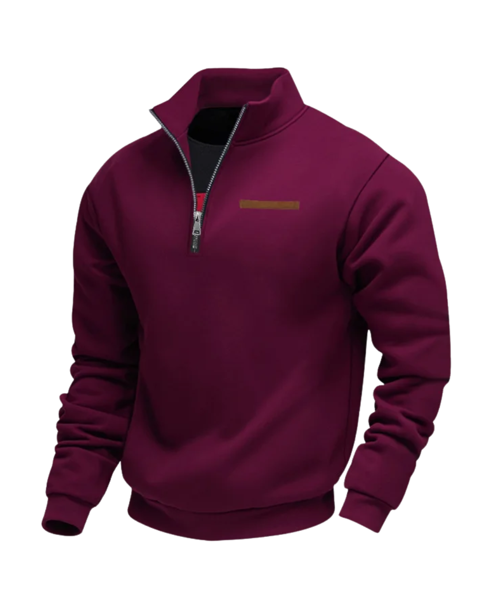 Casual fleece-trui met ritssluiting