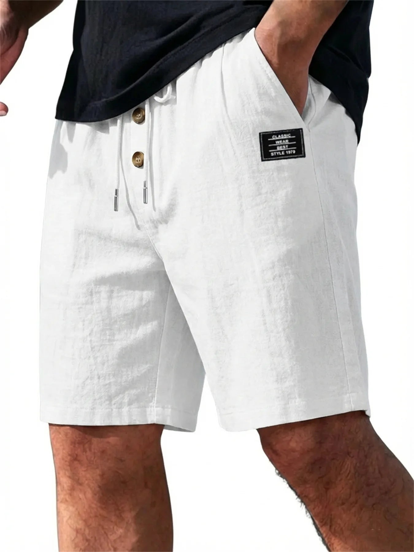 Elegante linnen korte broek